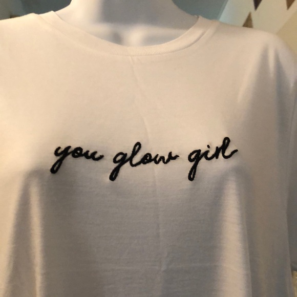“YOU GLOW GIRL” white T-Shirt - Picture 1 of 4